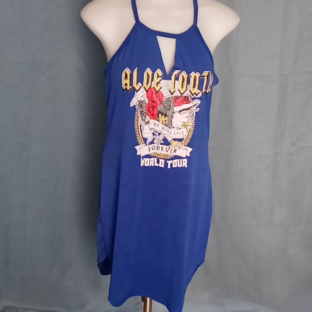 Blue Halter Dress